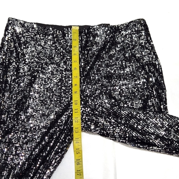 NWT C By One Sequined Pull On Skinny Leg Pants - Picture 5 of 12